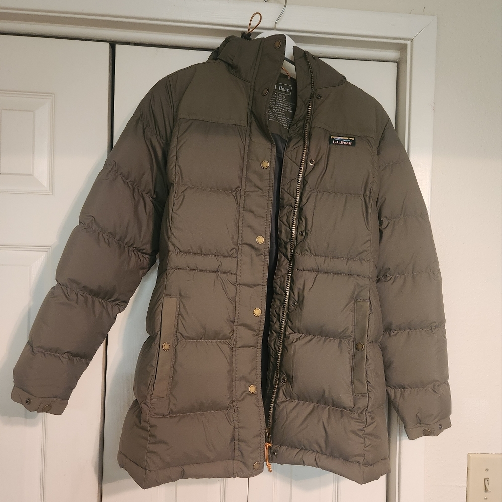 L.L. Bean Olive Puffer Coat